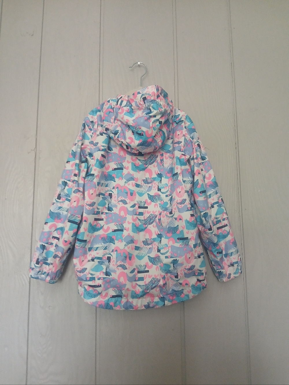 The North Face Girls' Pink & Teal Printed Raincoat - Picture 4 of 10